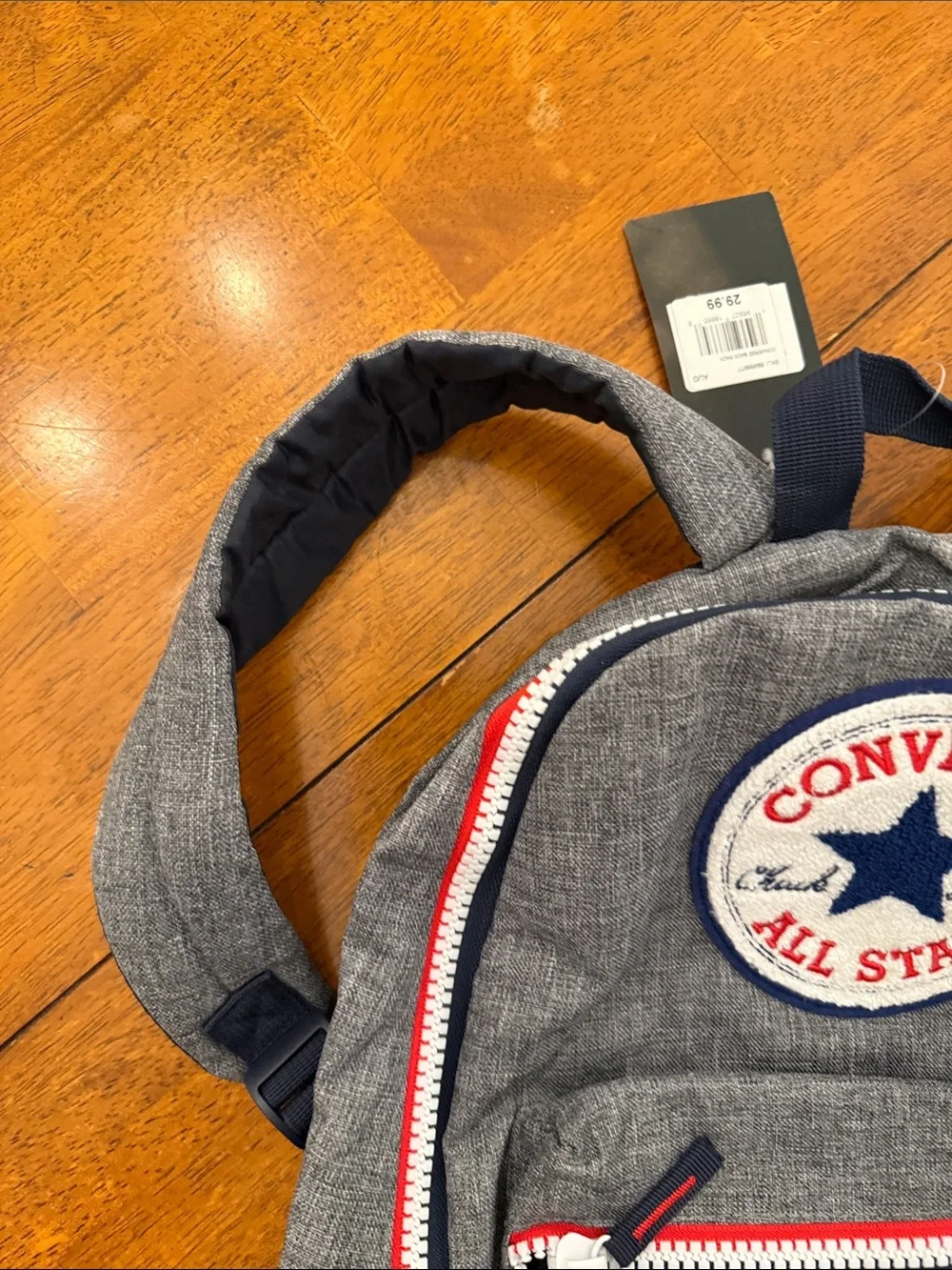 Converse Grey & Navy Men's Backpack with Red Trim